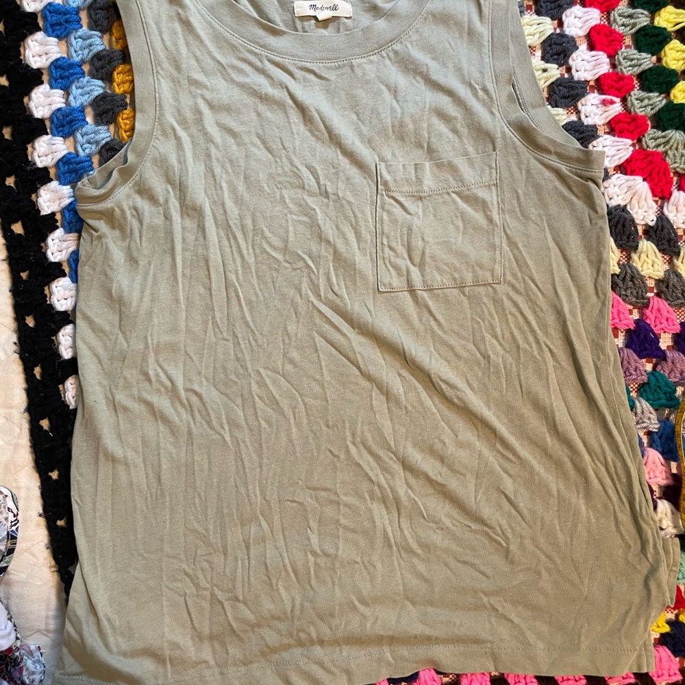 Madewell Sage Green Muscle Tee